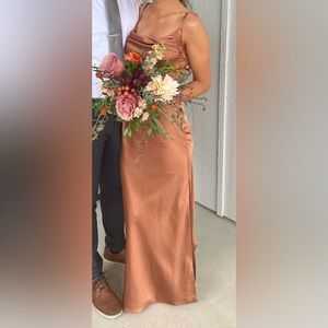 copper bridesmaid dresses